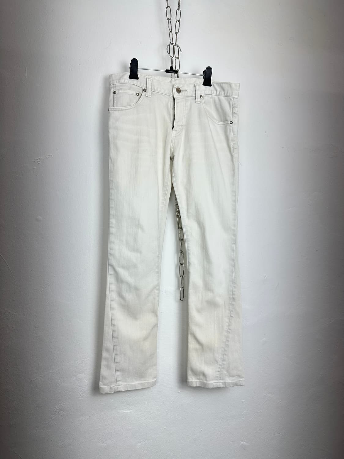 Tornado Mart white brown tap pants  상품이미지5