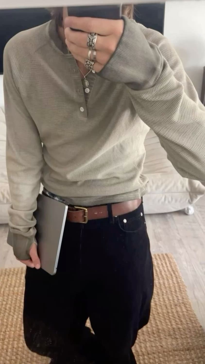 유니클로 이탈리안레더개리슨 벨트 상품이미지7