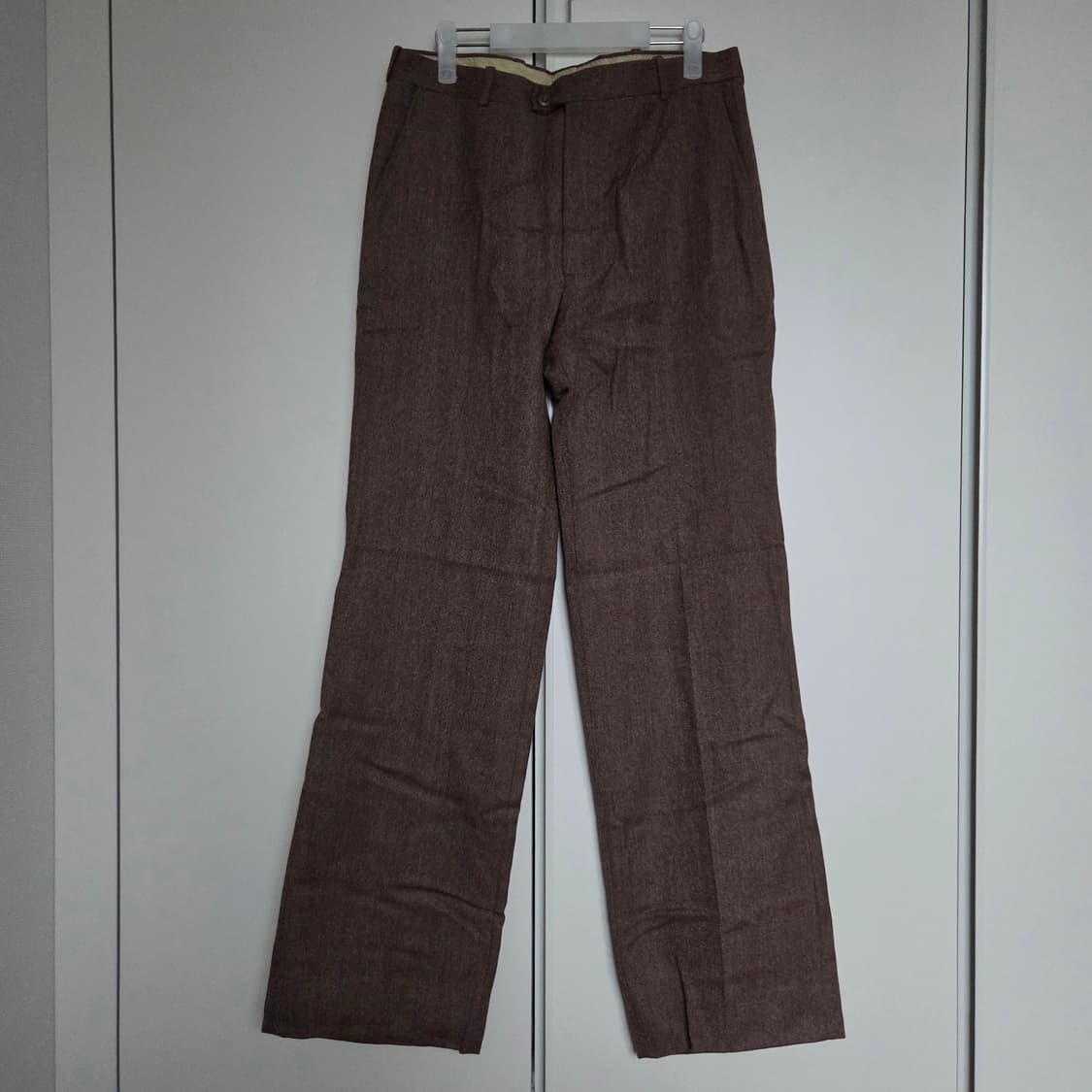 일본빈티지 브라운 울 슬랙스 33-34 상품이미지1