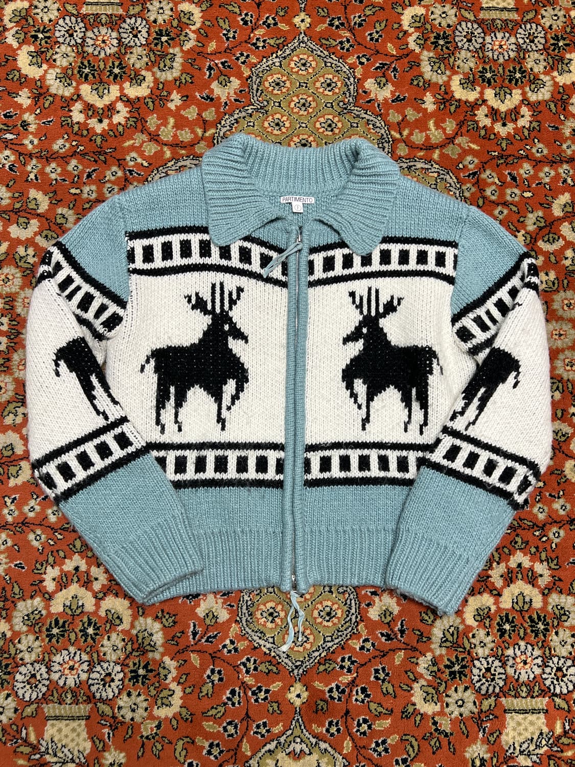 [FREE] 파르티멘토 스카이블루 니트 투웨이 집업 상품이미지1