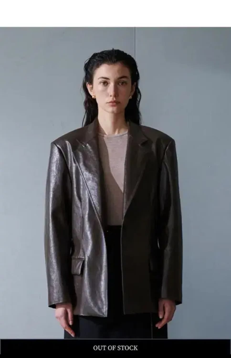 ordes 오데스 Faux leather jacket - brown 상품이미지1