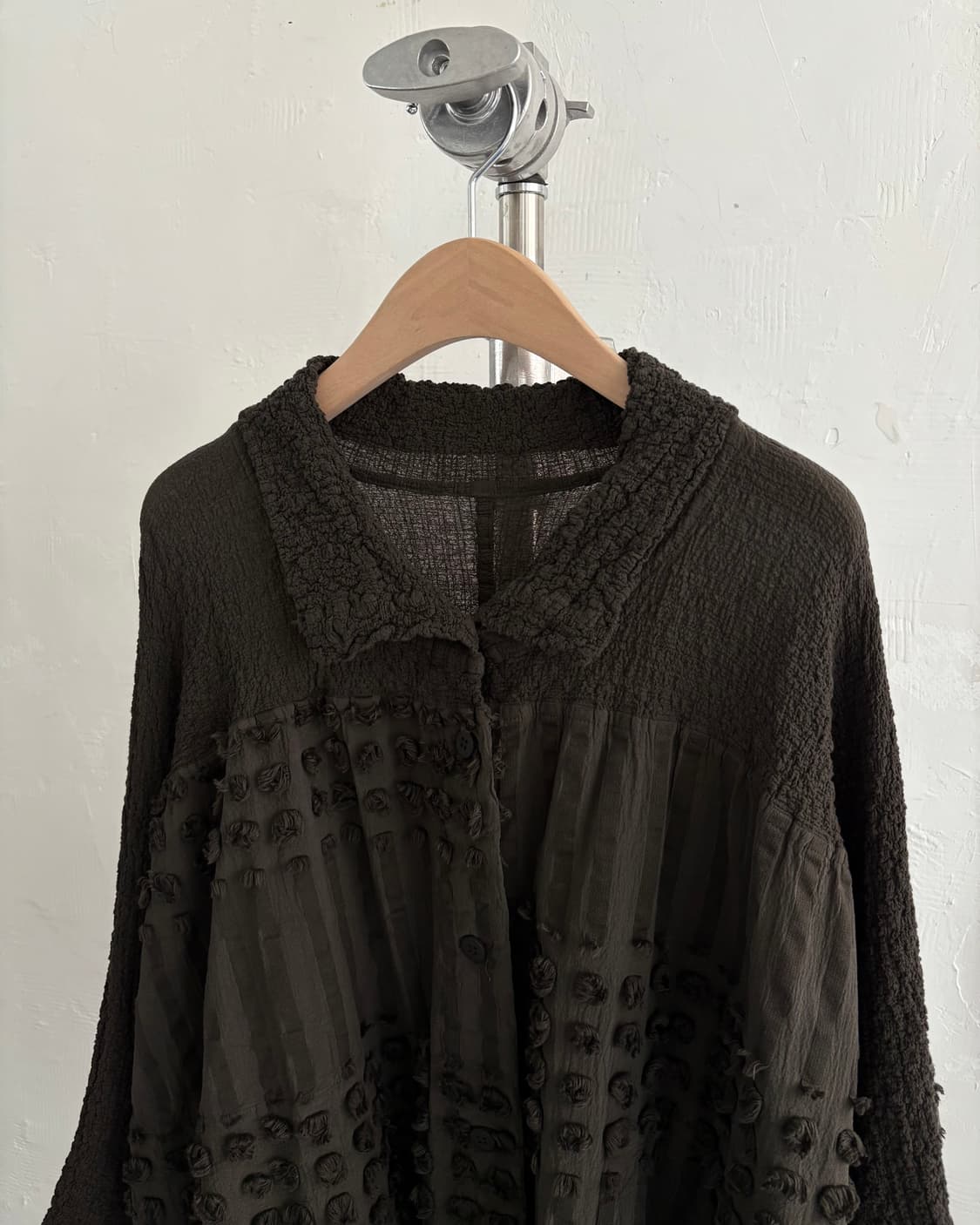 Issey Miyake me 이세이미야케 카키 가디건 블라우스 상품이미지6