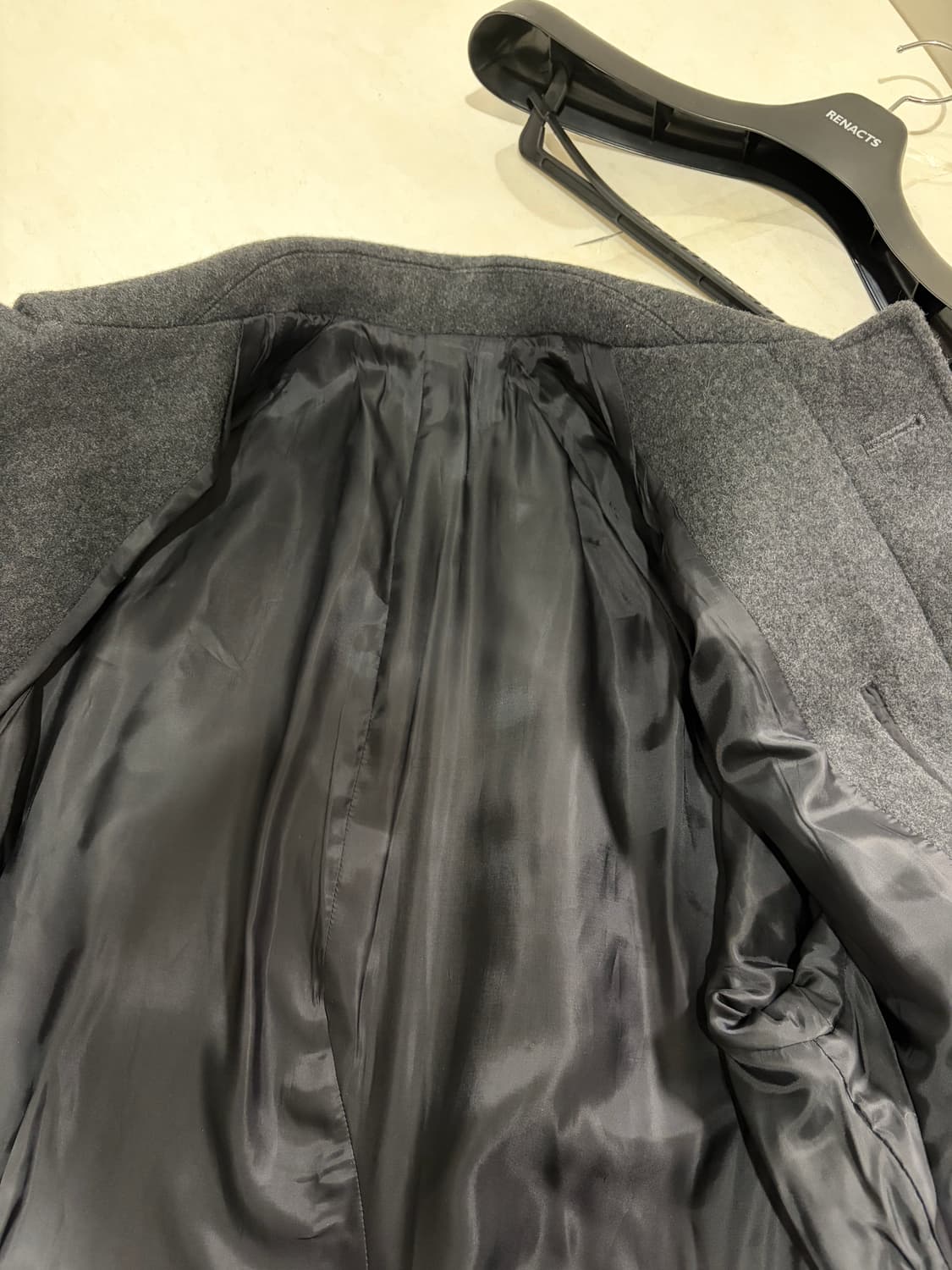 리넥츠 멜톤 울 발마칸 코트 차콜 24fw 2사이즈 상품이미지6