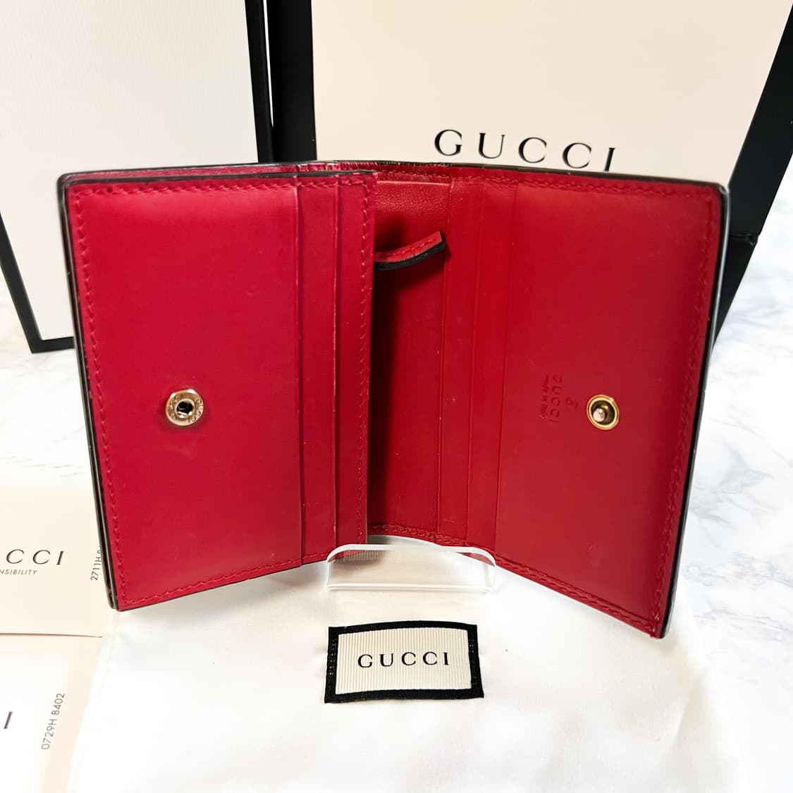 구찌 GG 수프림 체리 카드지갑 상품이미지4