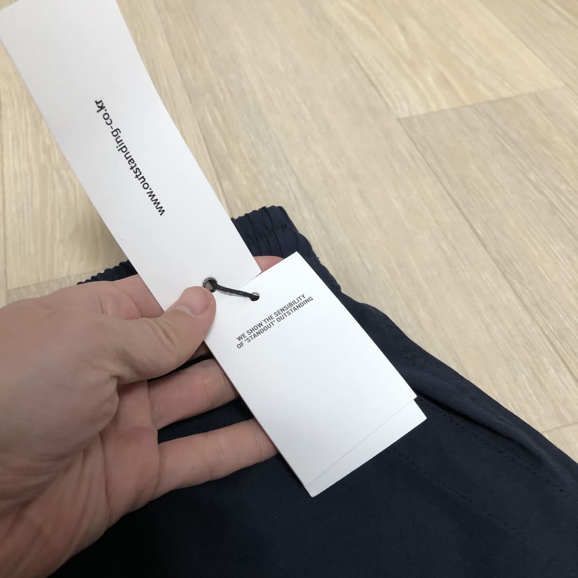 (M) 새상품 아웃스탠딩 OUTSTANDING 퍼티그 스트링 쇼츠 네이비 상품이미지4