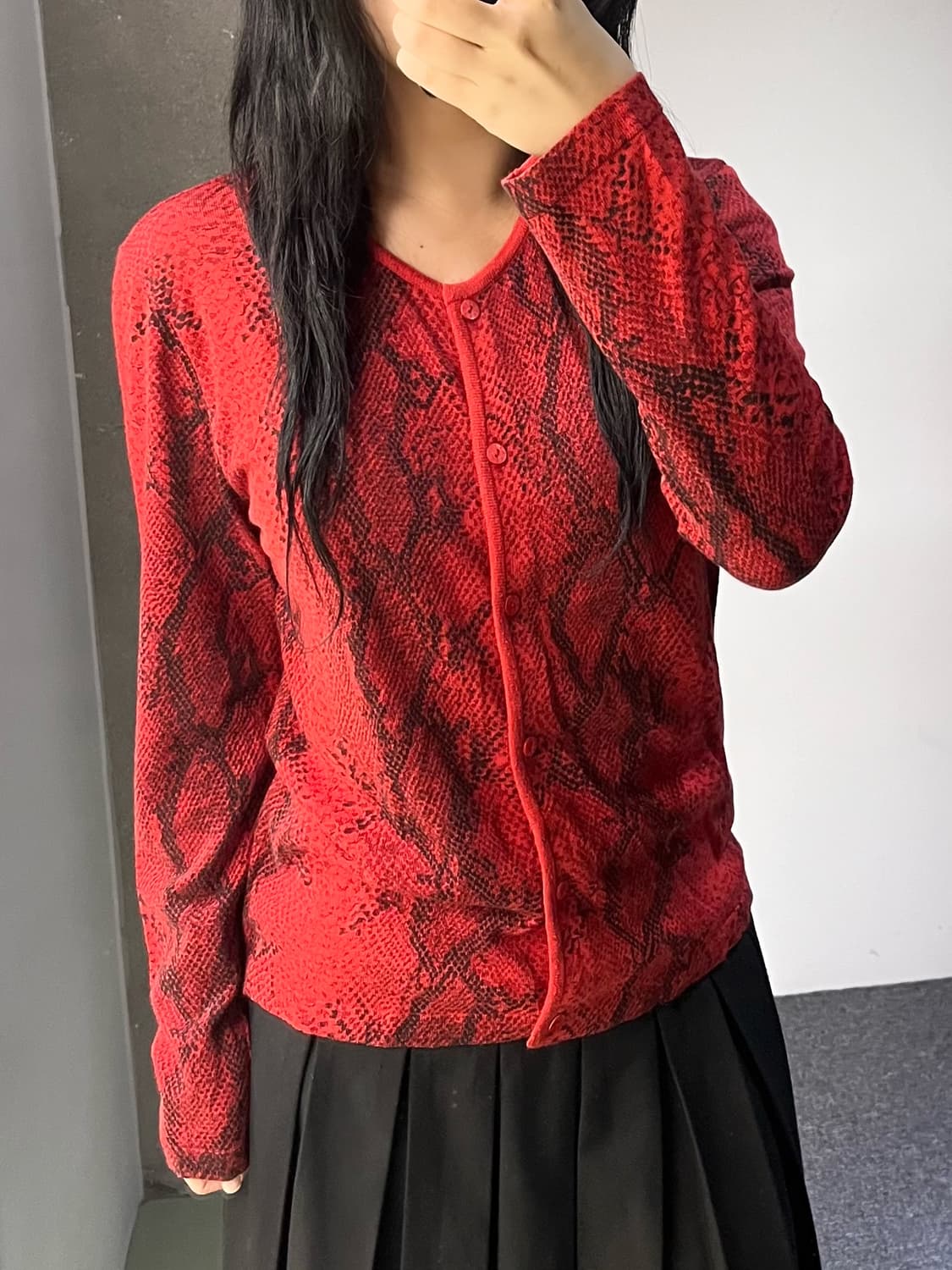 지방시 파이톤 패턴 가디건 상품이미지2