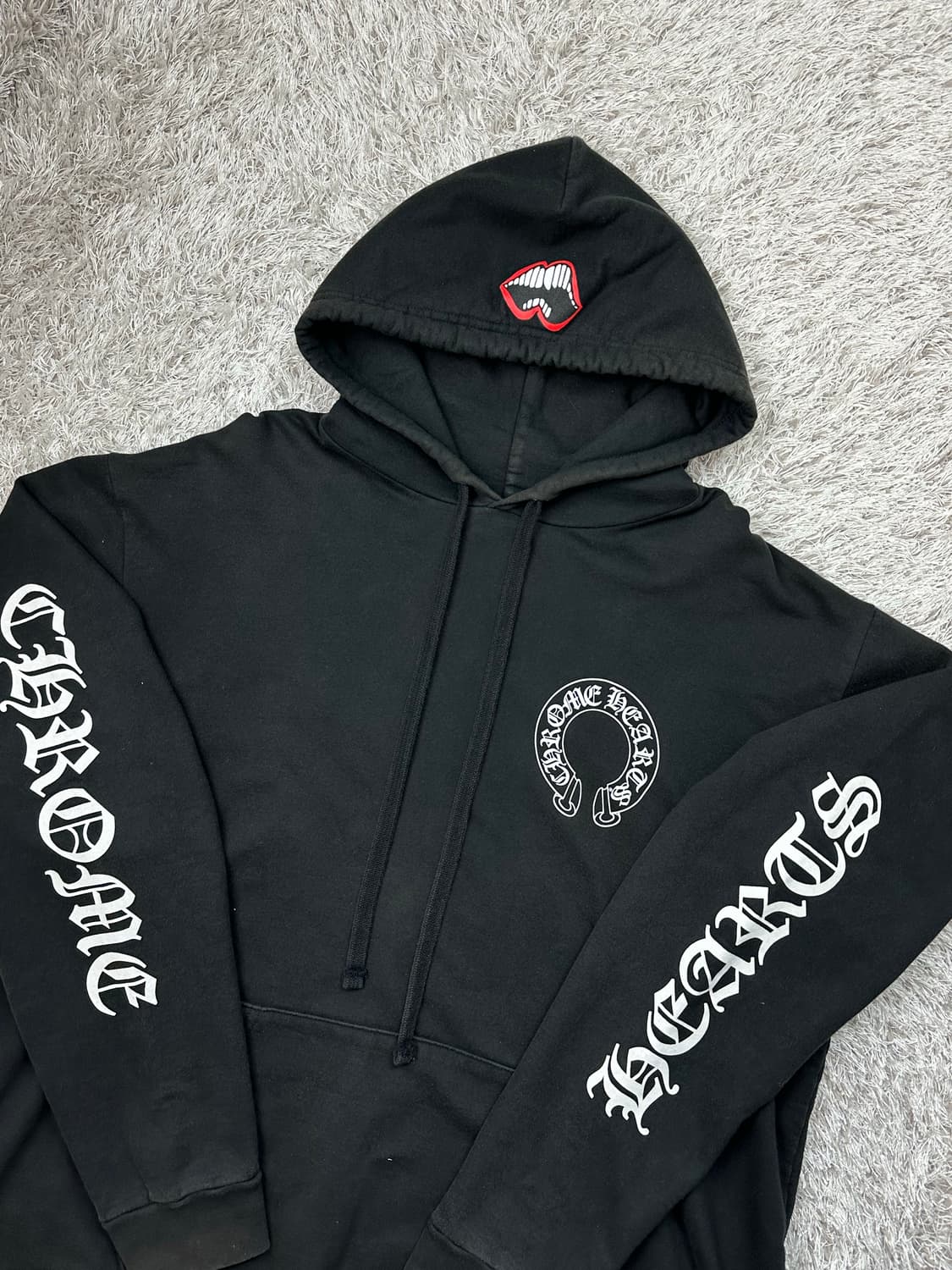 [XL] 정품 크롬하츠 매티보이 홀스슈 후드 블랙 상품이미지1