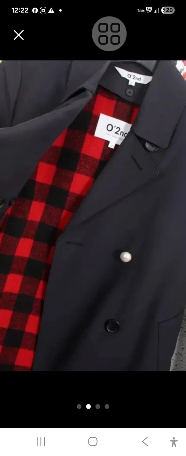 O'2nd 진주포인트 네이비 트렌치 코트 free 버버리 트렌치코트 상품이미지2