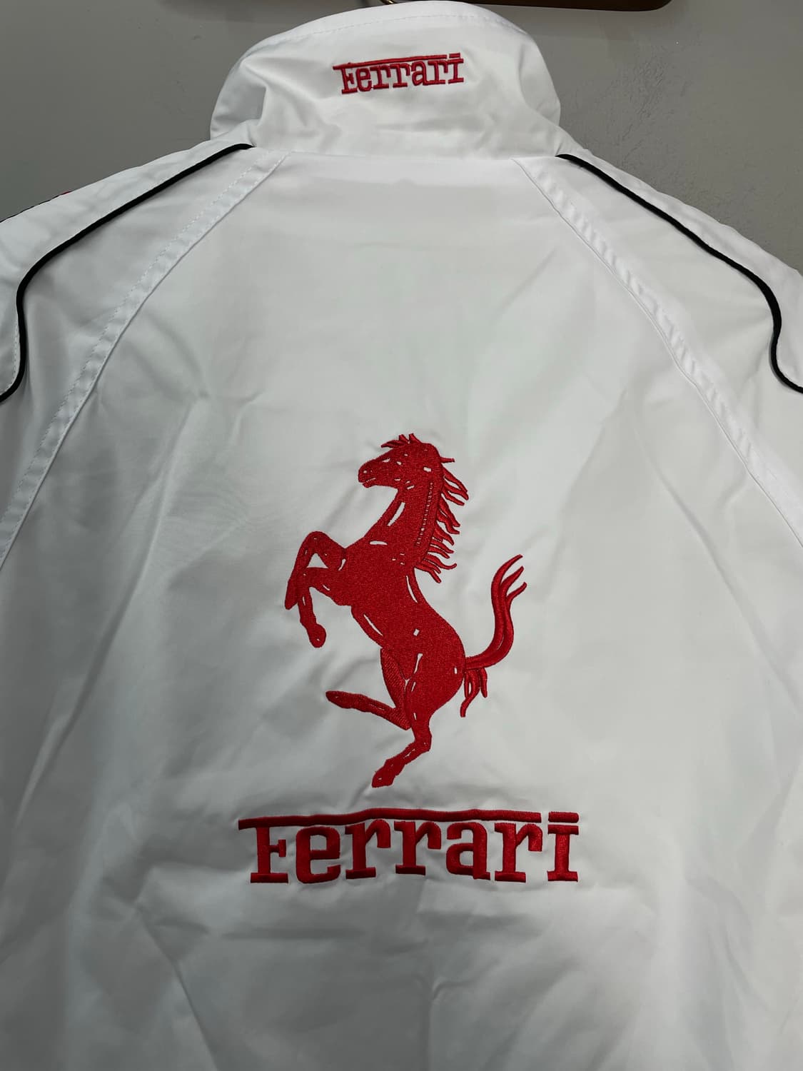 페라리 빈티지 레이싱 화이트 점퍼 H2459 상품이미지6