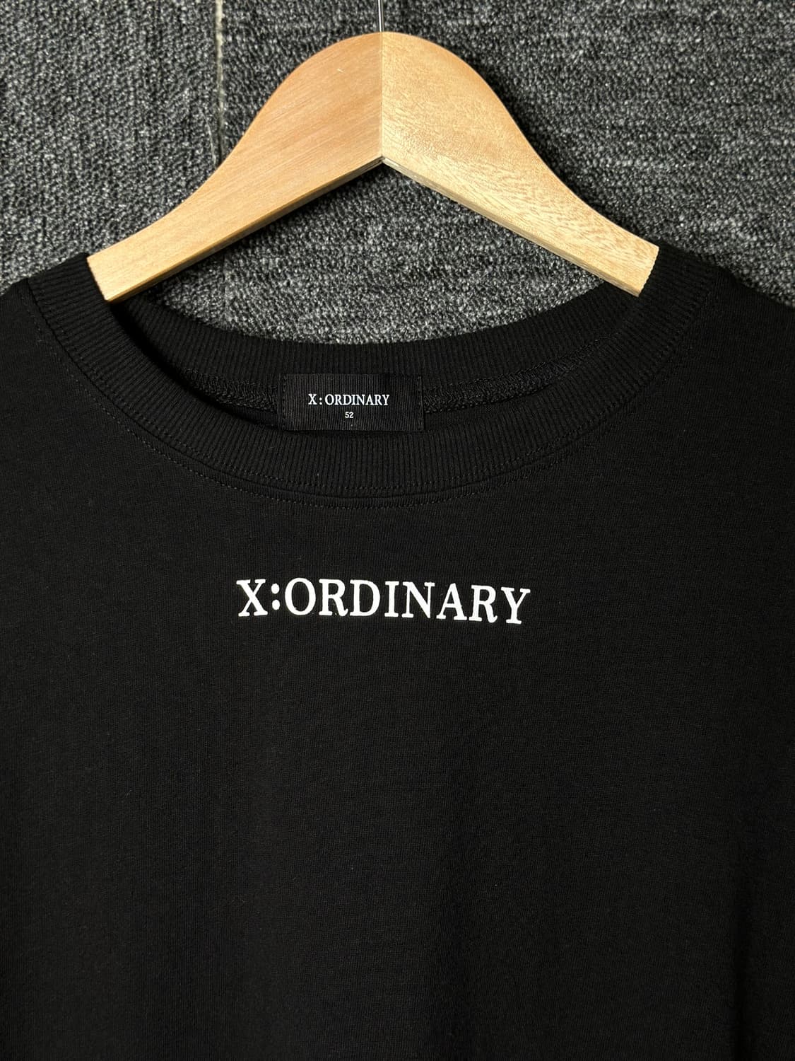 X:ORDINARY 블랙 반팔 티셔츠 52 상품이미지3