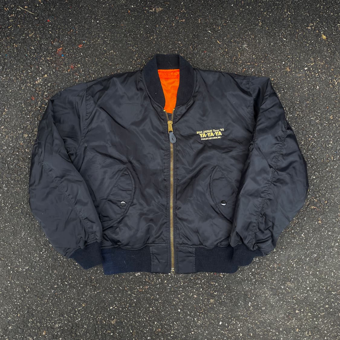 90s 일판 ZOO 92년 ya ya 한정판 리버시블 양면 항공잠바 XL 상품이미지3