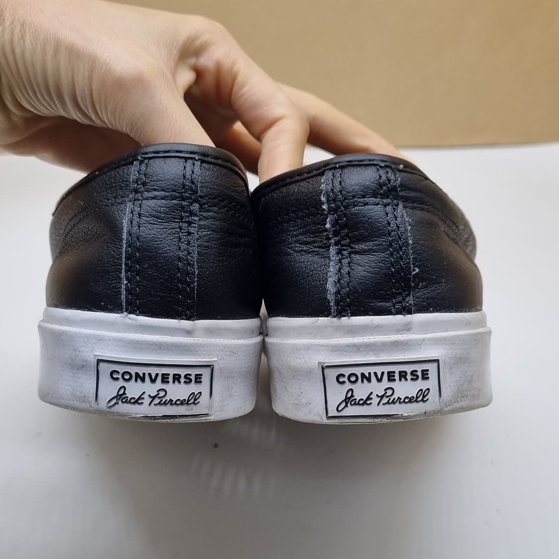 컨버스 잭퍼셀 레더 블랙. 스니커즈260. 상품이미지4