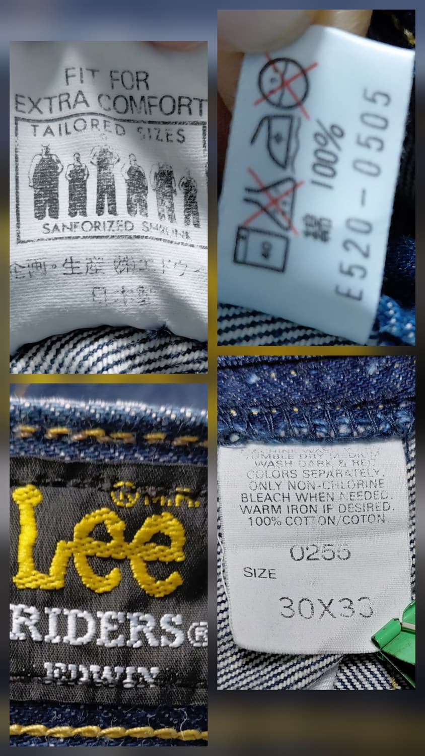 일본판 Lee Riders 에드윈 복각 데님 - E520 (상태 최상) 상품이미지5