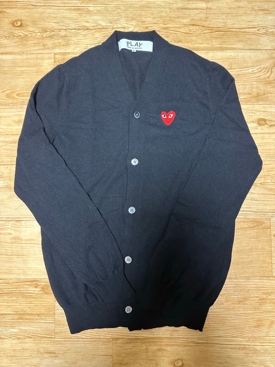 꼼데가르송 블랙 가디건 XL 상품이미지1