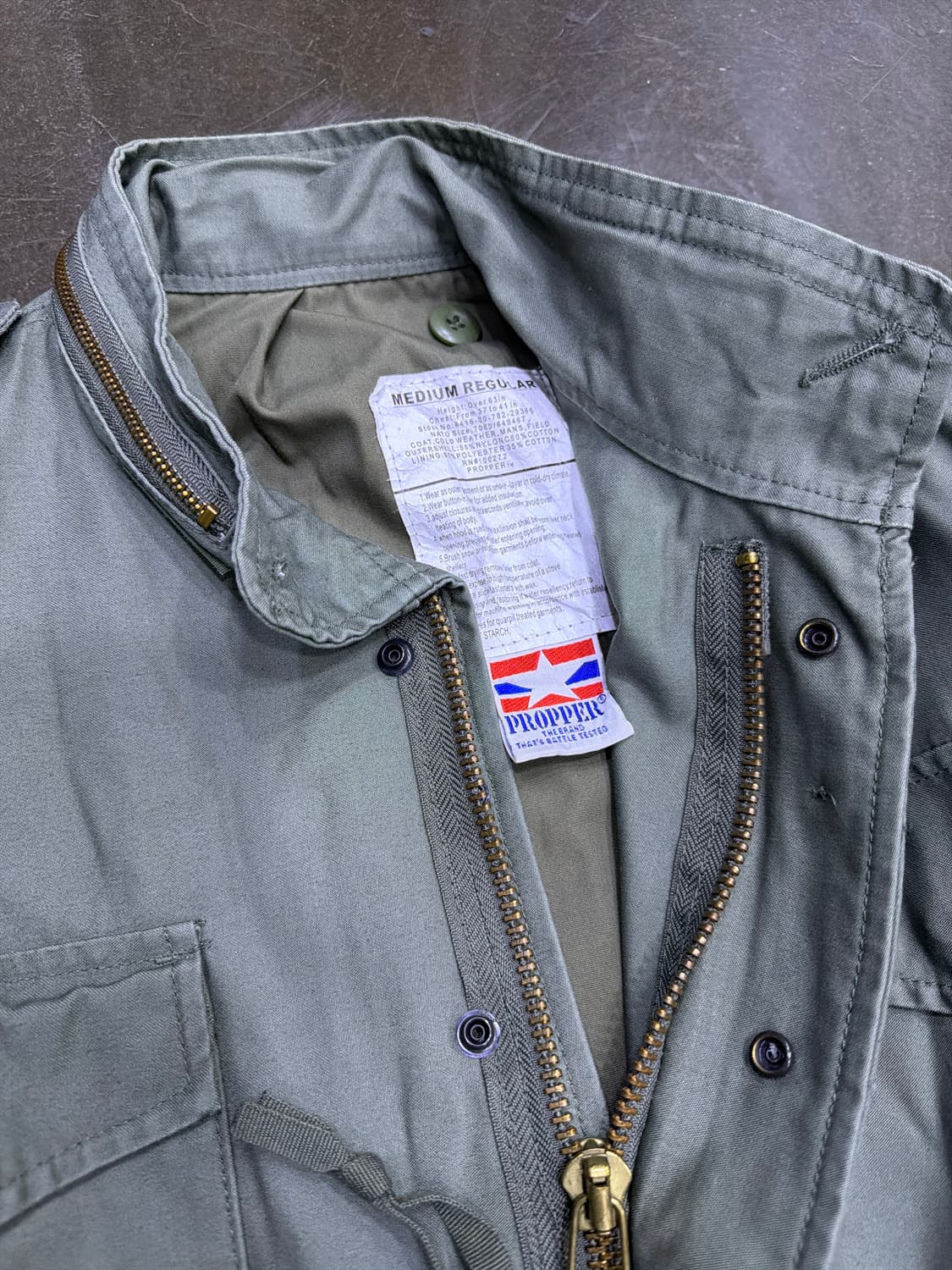 프로퍼 M65 필드자켓 야상 점퍼 M 레귤러 올리브 상품이미지4