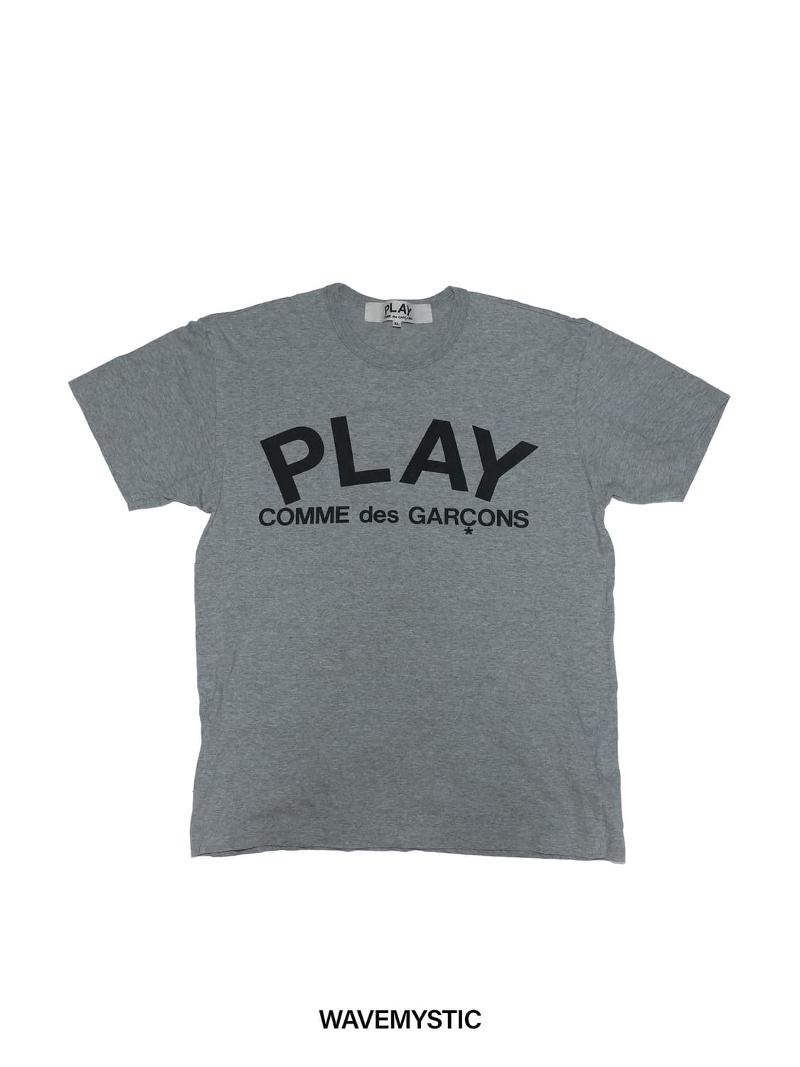 [정품]꼼데가르송 플레이 로고 반팔 티셔츠 그레이  XL 상품이미지1
