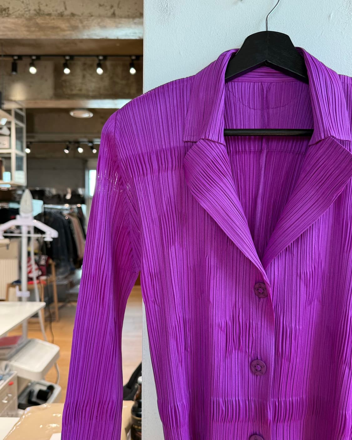 플리츠 플리즈 딥핑크 스타 링컬 자켓  상품이미지4