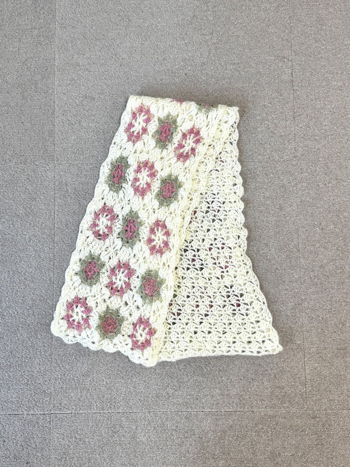 뜨개 모티브 크로쉐 머플러 상품이미지1