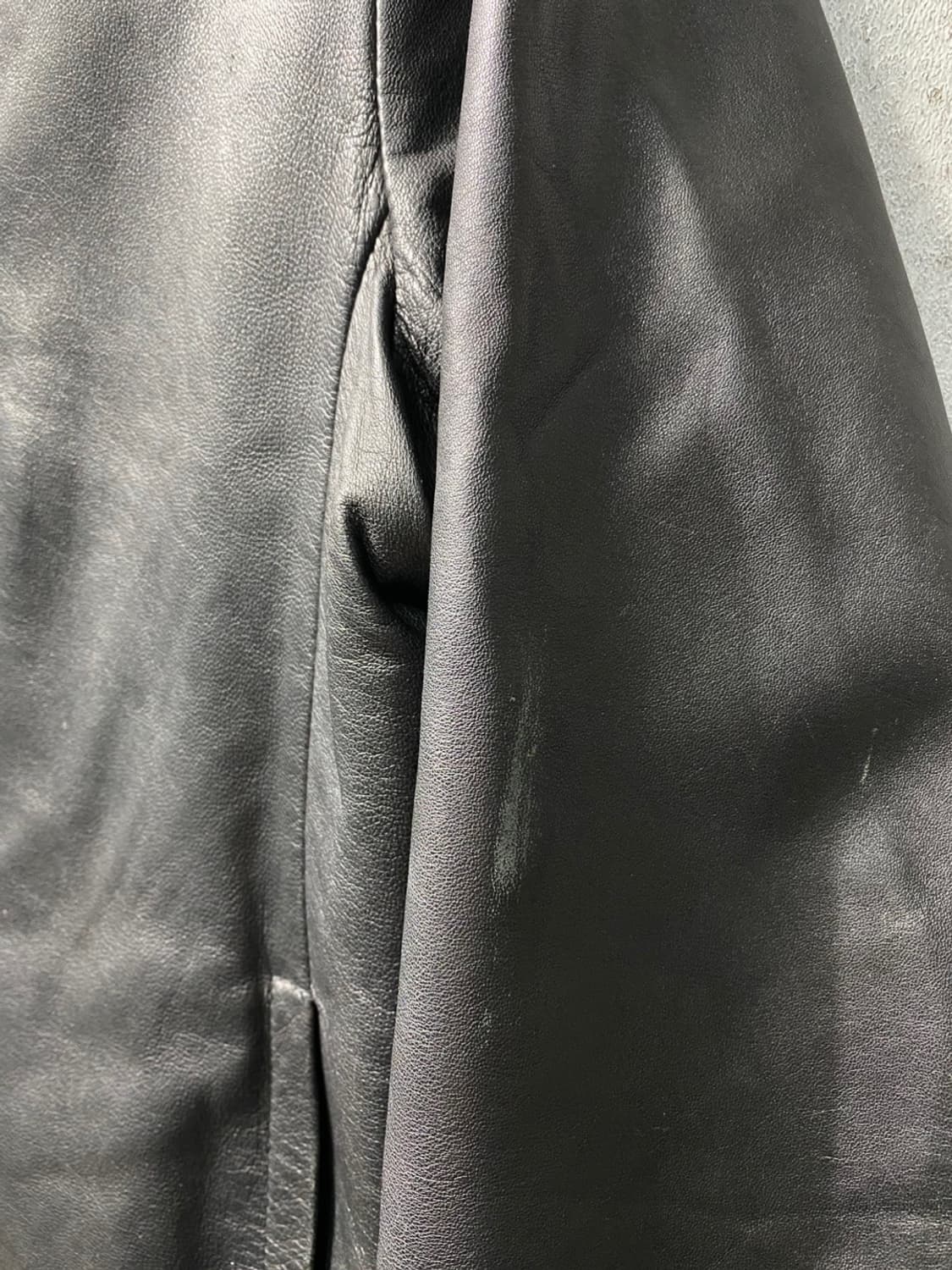 [M] 90s Vintage 빈티지 양가죽 블랙 싱글 레더자켓 상품이미지7