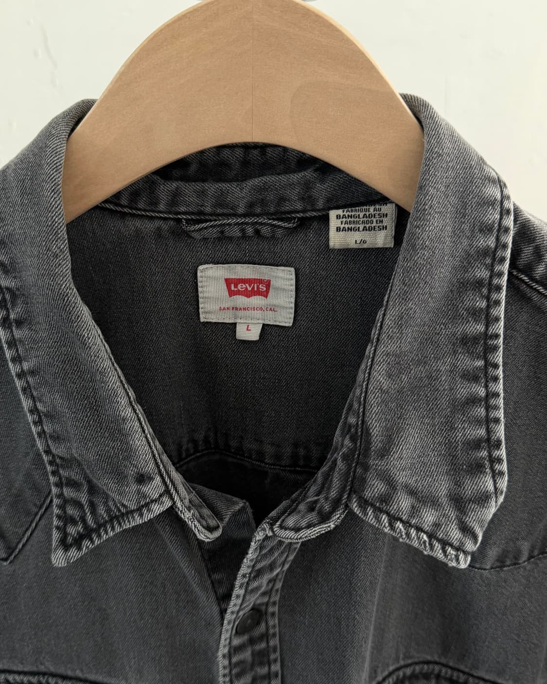 Levi‘s 리바이스 샌프란시스코 흑청 투포켓 스냅버튼 웨스턴 셔츠 상품이미지6
