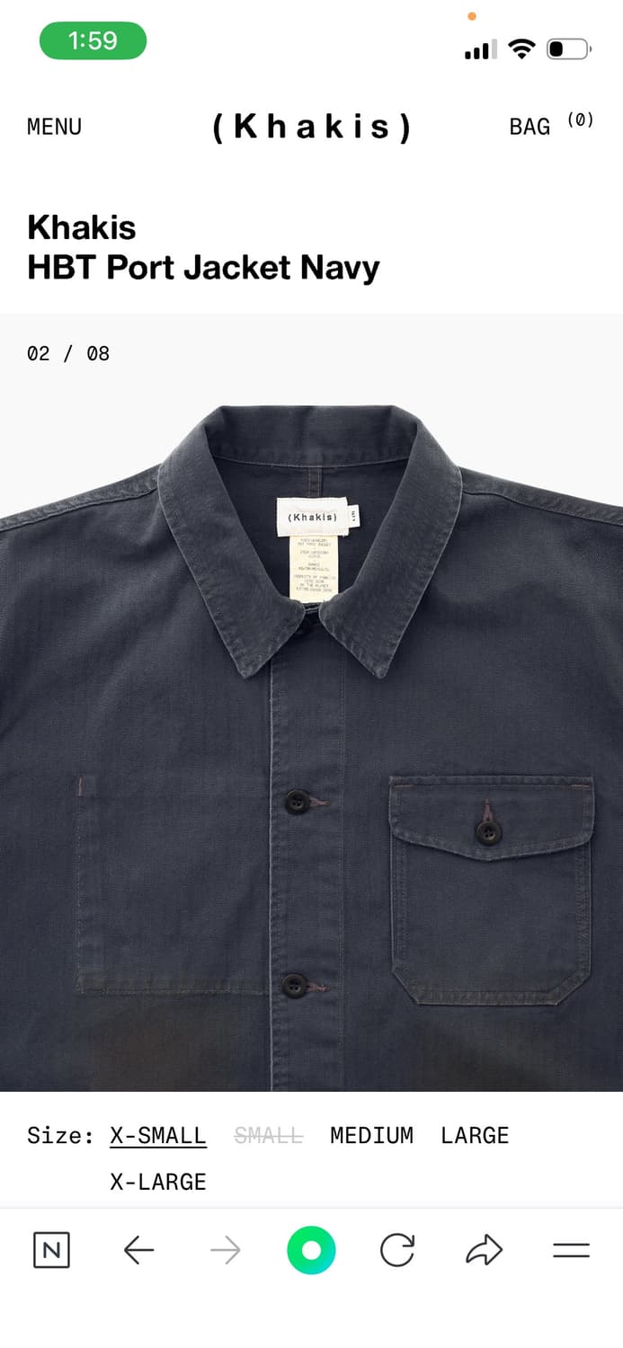 카키스 HBT Port Jacket Navy 상품이미지2