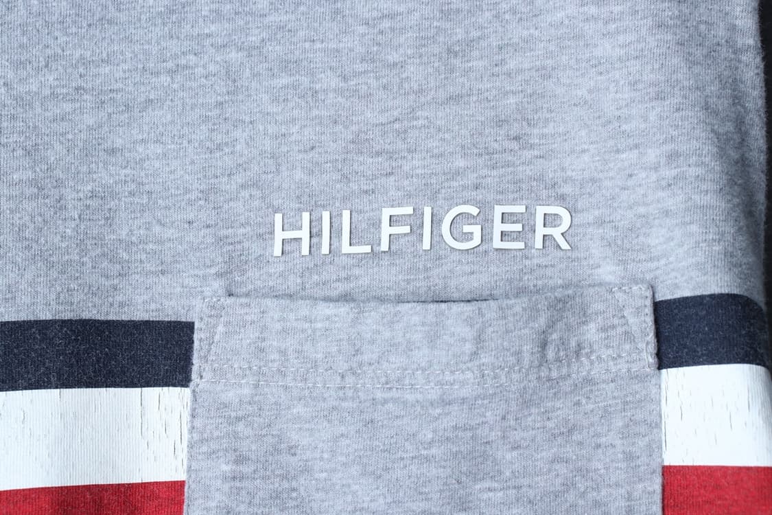 (L-XL) 타미힐피거 반팔 티셔츠 포켓 그레이 올드스쿨-H30083 상품이미지5