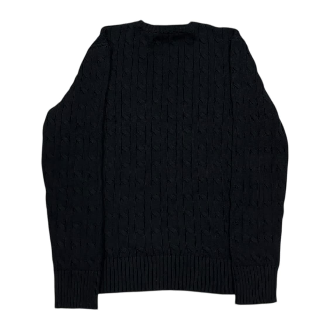 폴로 랄프로렌 신형 QR 포니 케이블 꽈배기 니트 블랙 L 상품이미지2