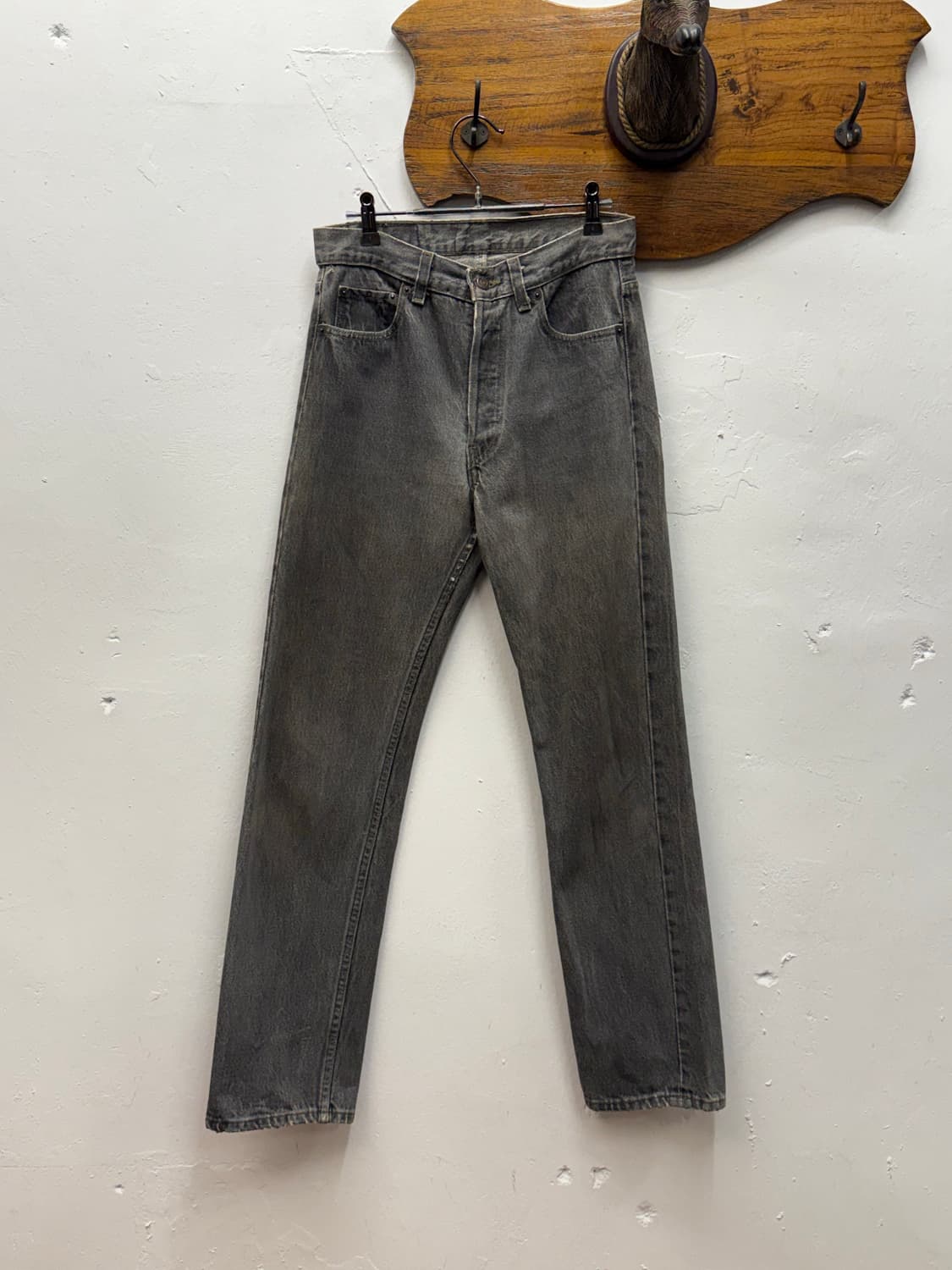 90s USA Levi's 501 Straight Gray Denim P 상품이미지5