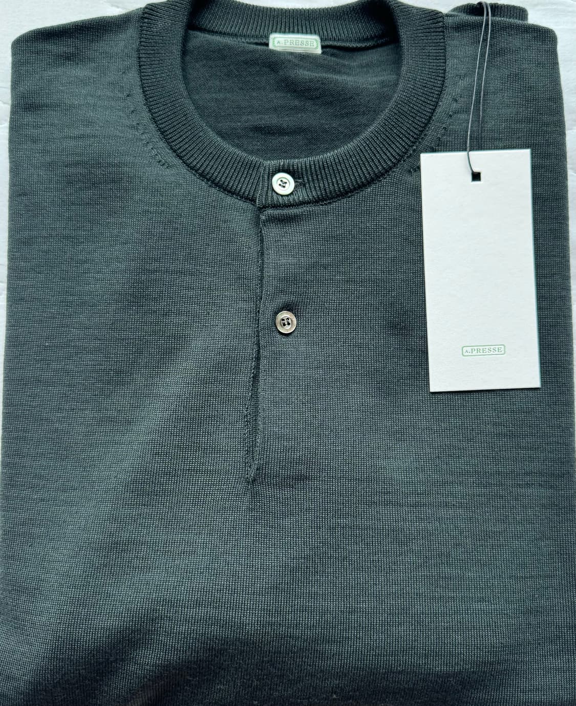 a.presse 아프레쎄 울 니트 헨리넥 스웨터 상품이미지3