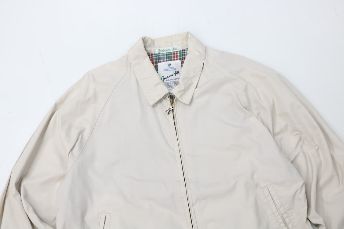 그레이엄 힐 빈티지 체크 라이닝 베이지 드리즐러 자켓 (L) 상품이미지3