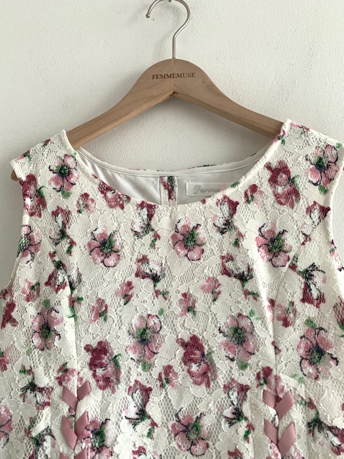 Twin ribbon flower dress 상품이미지3