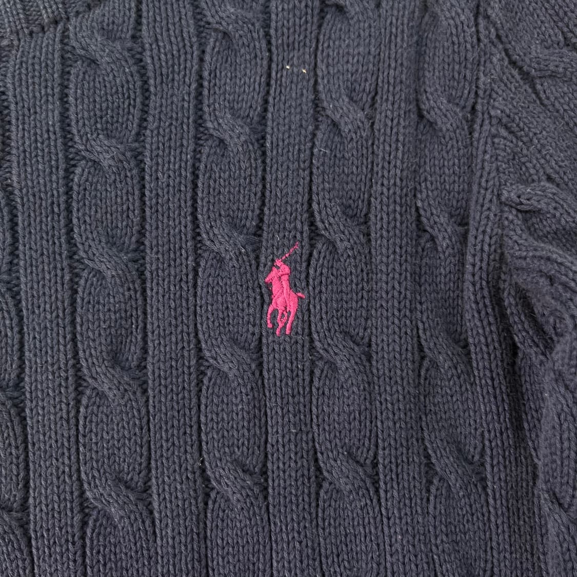 W 95 폴로랄프로렌 스포츠 꽈배기 네이비 니트 상품이미지3