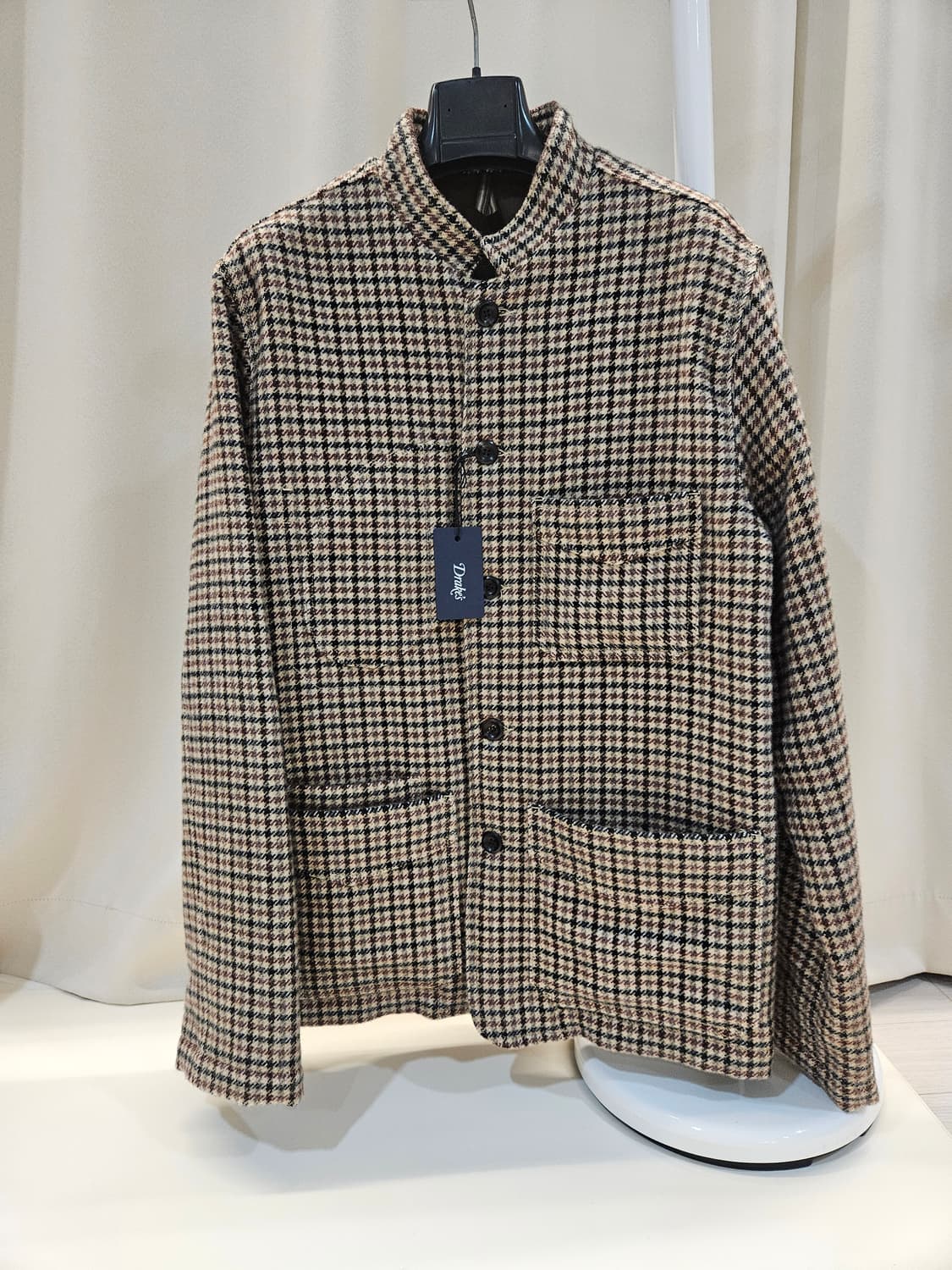 새 상품) 드레익스 체크 트위드 아티스트 초어 자켓 40 상품이미지1