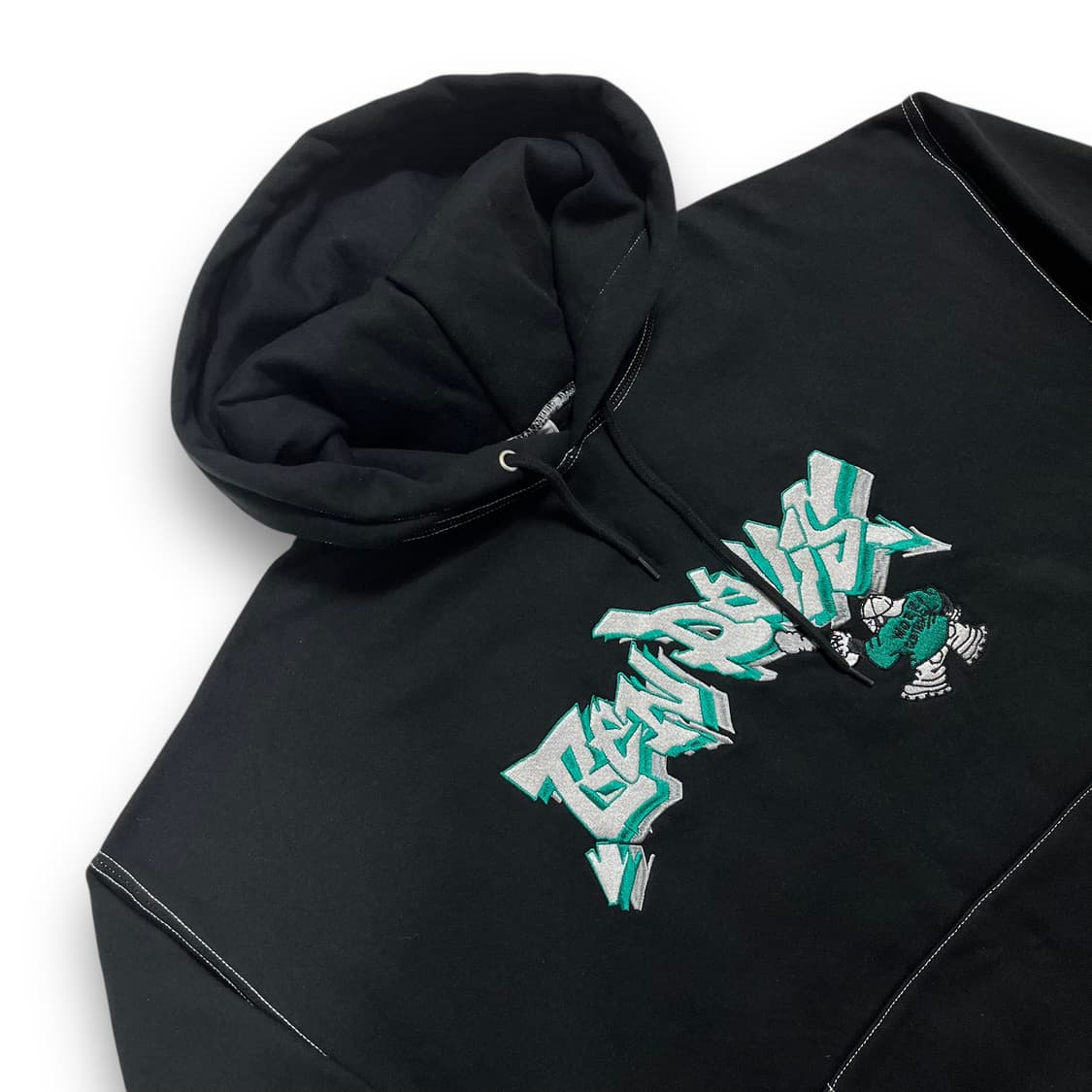 벤 데이비스 고릴라 스트릿 자수 로고 스티치 다크 후디 상품이미지2