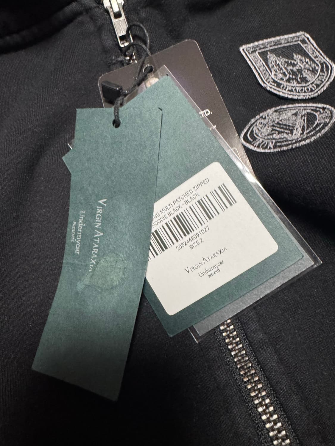 언더마이카 올드 다잉 멀티 패치드 후드 집업 상품이미지4