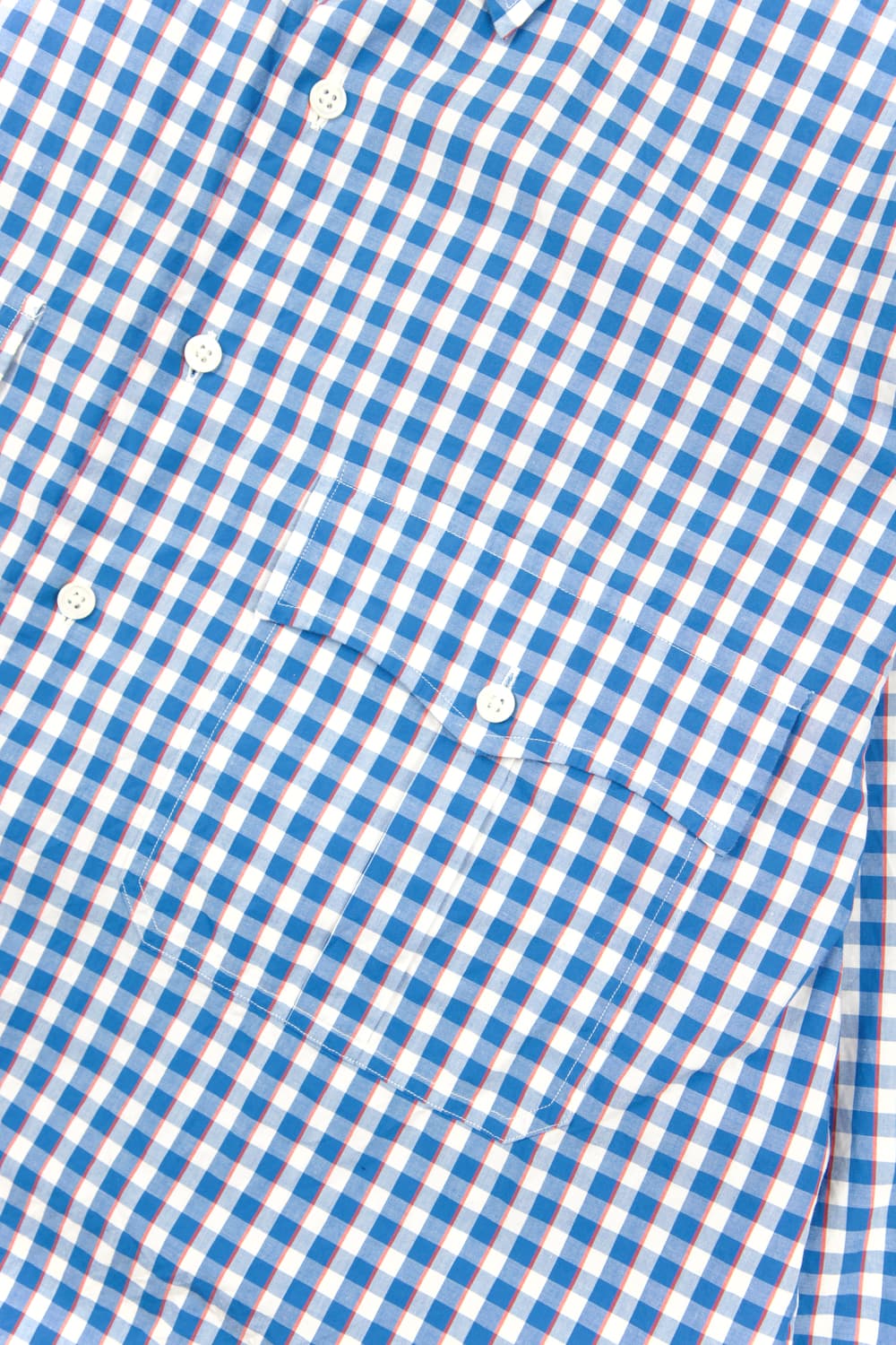 Porter classic 롤업 깅엄 체크셔츠 블루화이트 상품이미지4