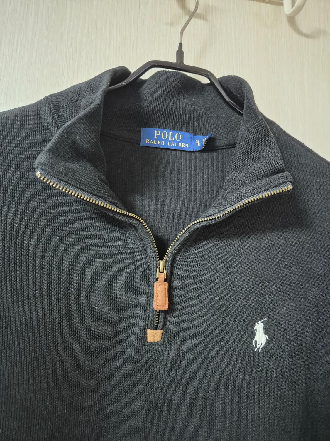 폴로 랄프로렌 블랙 하프넥 니트 긴팔티 XL 상품이미지5