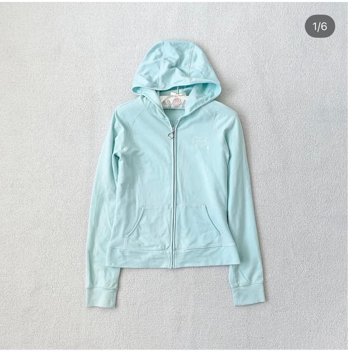 오월빈티지 버버리 민트 하트로고 후드집업 히메갸루 상품이미지1