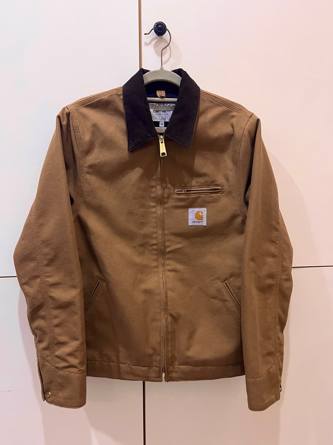 칼하트 WIP 언라인드 디어본 캔버스 디트로이트 자켓 해밀턴 브라운 XS 상품이미지2