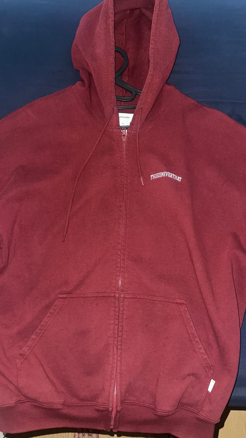 디스이즈네버댓 디네댓 후드집업 버건디 XL사이즈 상품이미지1