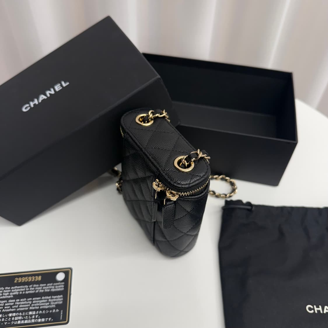 [정품] 샤넬 베니티 체인 크로스백 캐비어 블랙 상품이미지6