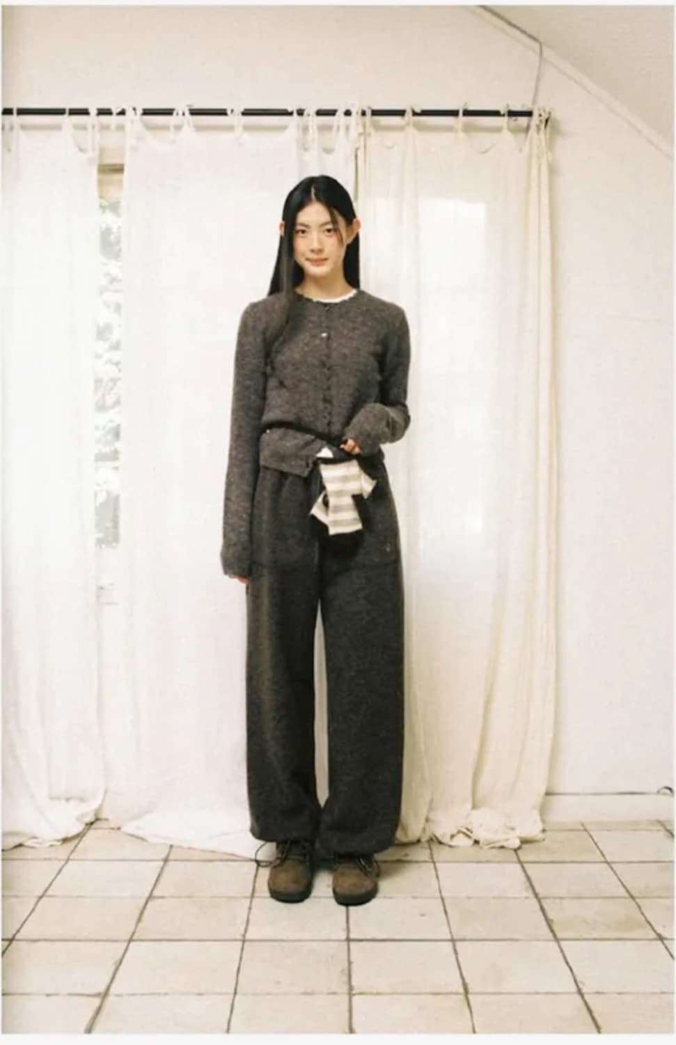 (택포)aeae SCALLOP ROUND NECK CARDIGAN 상품이미지2