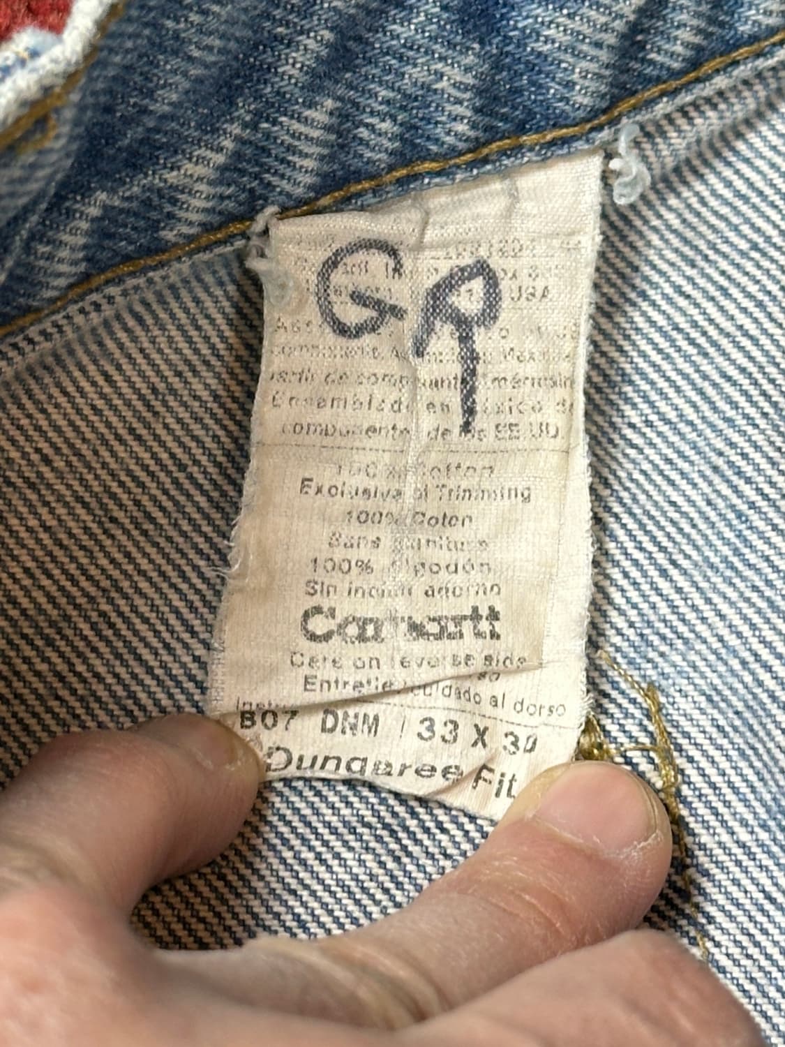 OG 칼하트 데님 더블니 팬츠 칼하트 B73 썩블니 상품이미지9