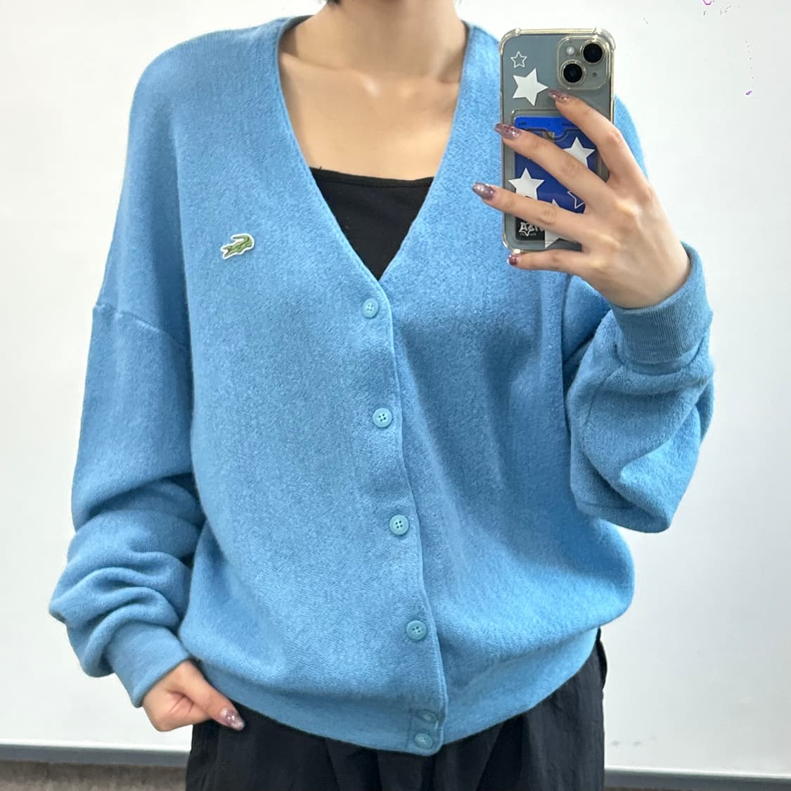 Lacoste  라코스테 스카이블루 니트 가디건 상품이미지2