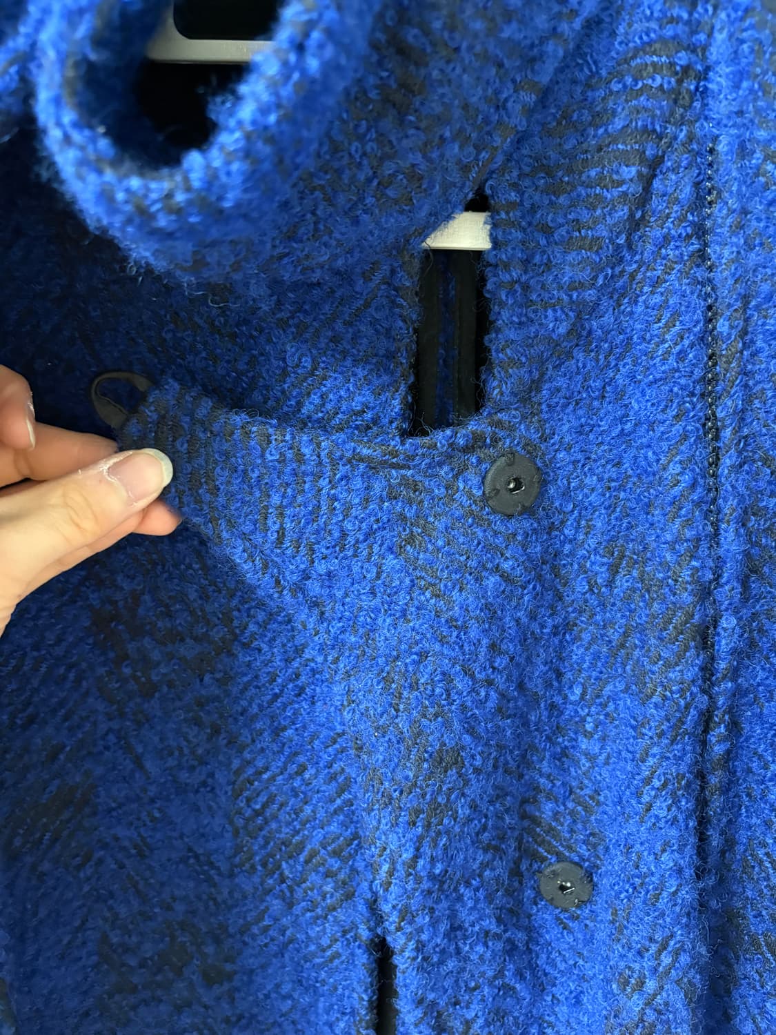 Armani collezioni. Blue wool coat 상품이미지5