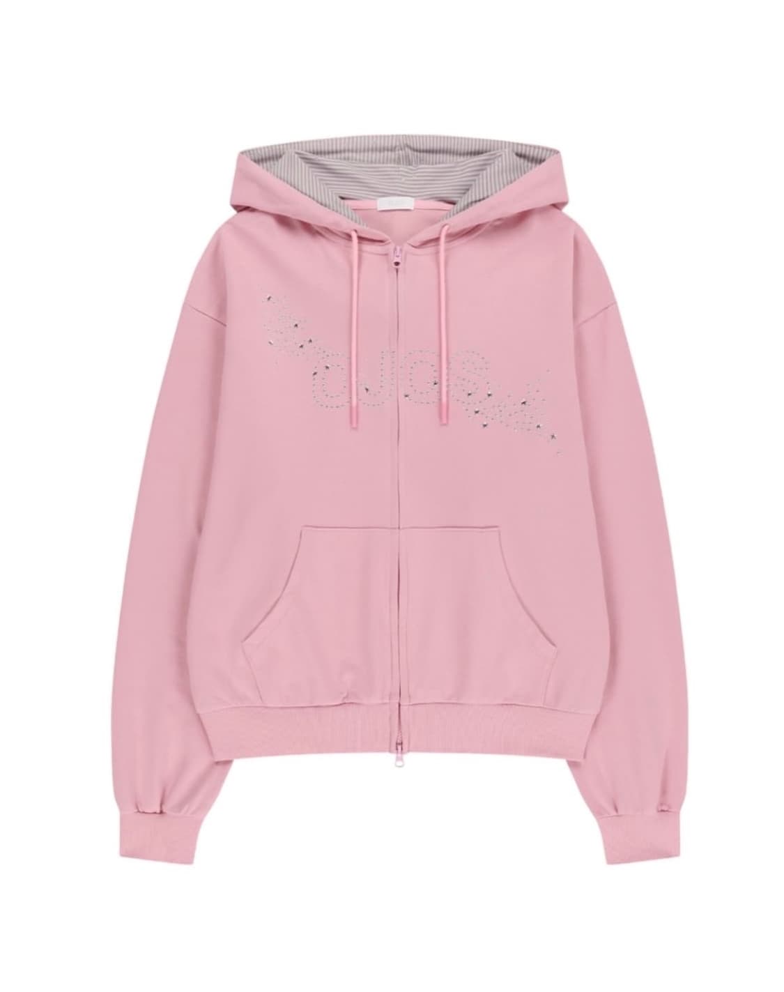 오호스 핫픽스 로고 후드집업 핑크 상품이미지1