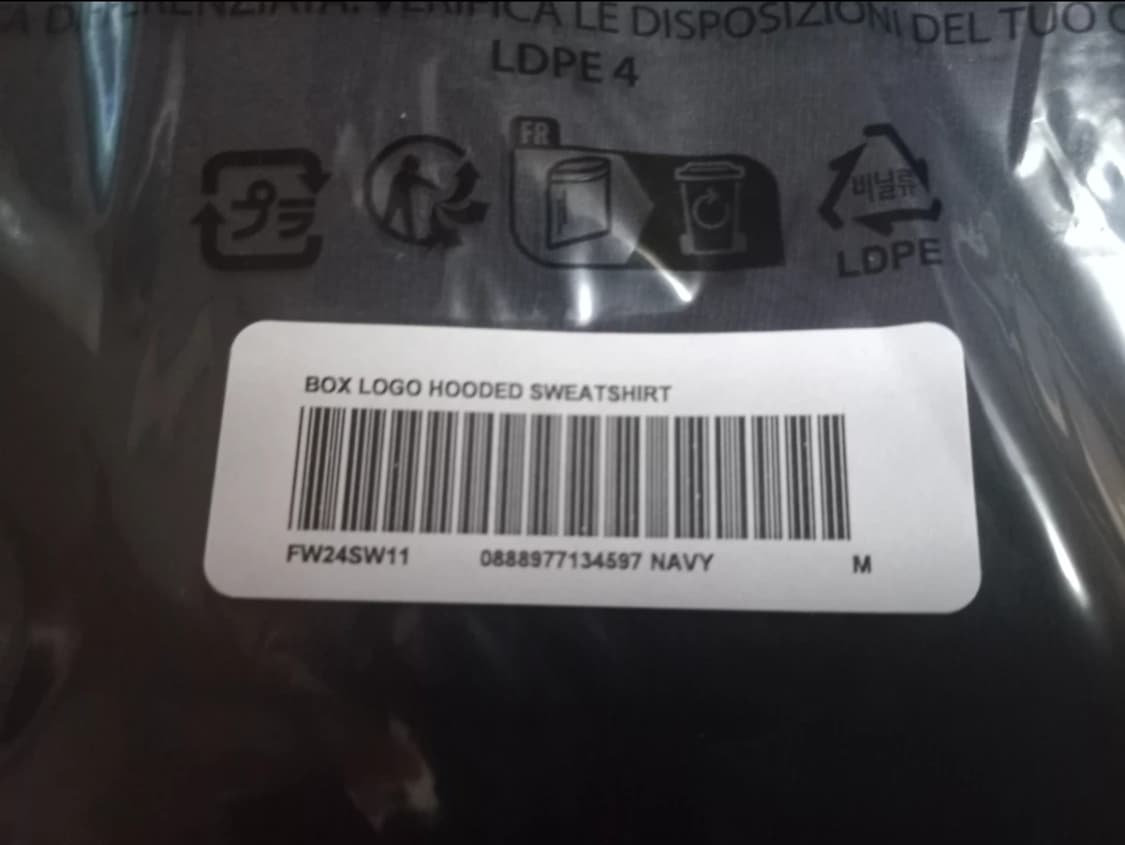 Supreme box logo hooded sweatshirt navy 상품이미지3