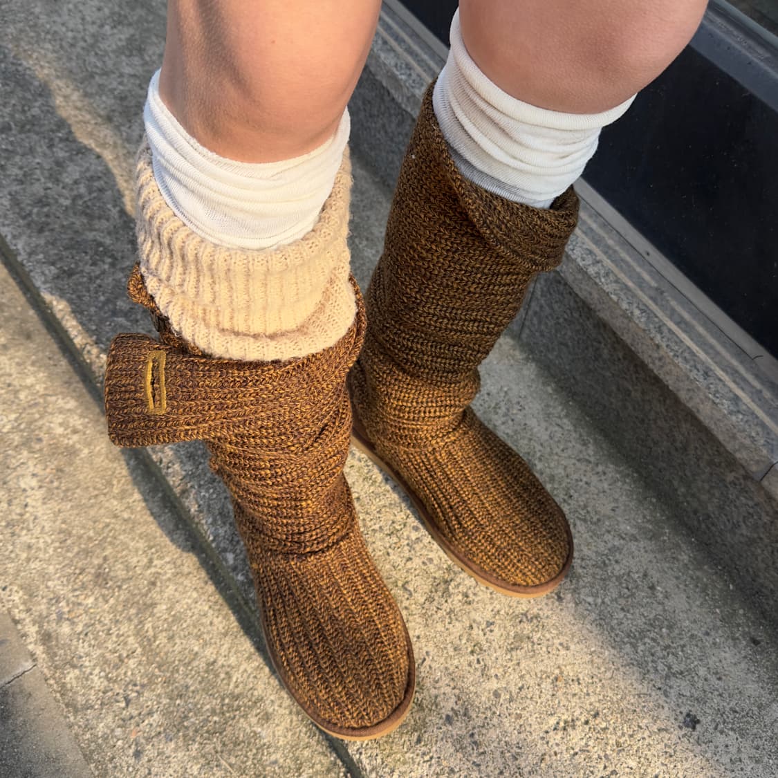 2000s 브라운 어그 카디 니트 부츠 상품이미지8