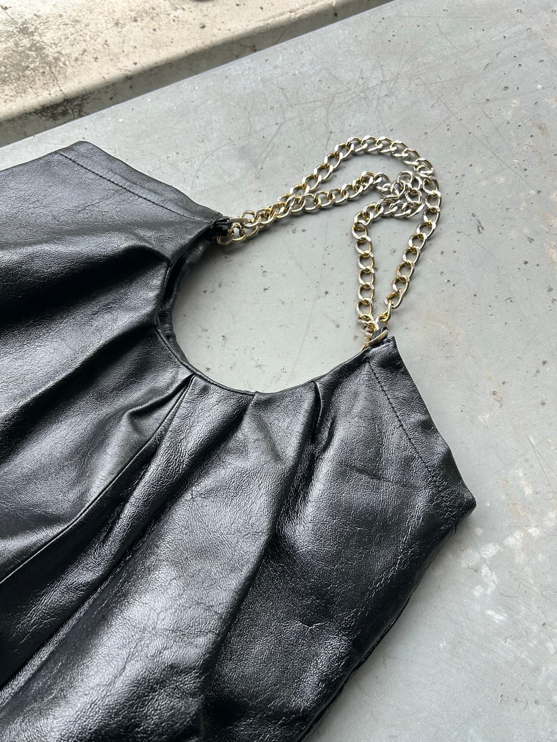 핀턱 체인 레더백 상품이미지5