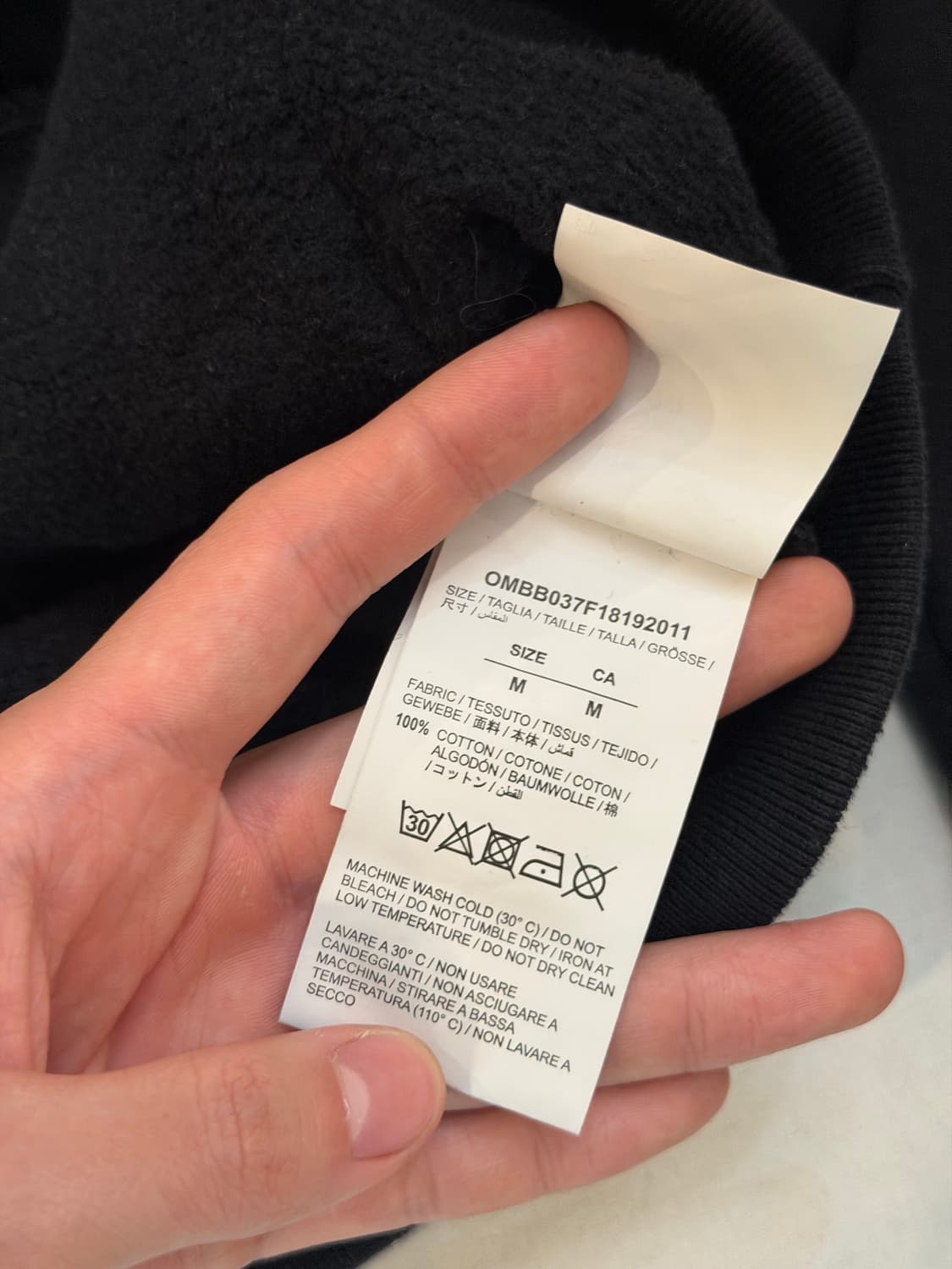 오프화이트 베르니니 후드티 블랙 상품이미지8